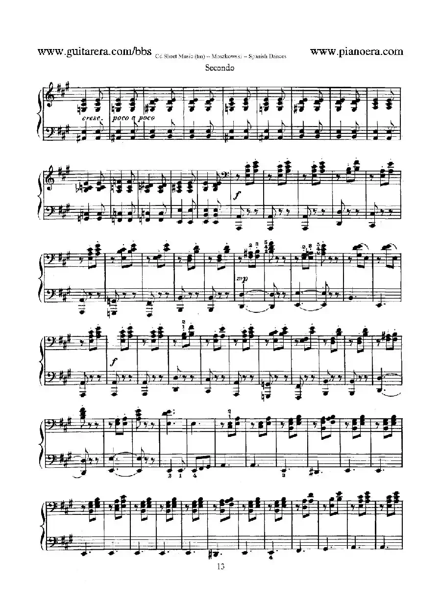 Spanish Dances Op.12（西班牙舞曲·四手联弹版）