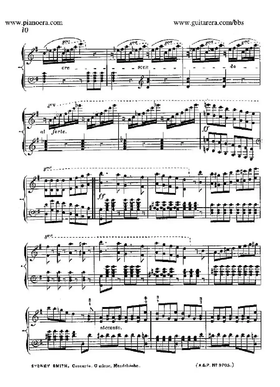 Piano Concerto No.1 in g Minor Op.25（g小调第一钢琴协奏曲·钢琴独奏）