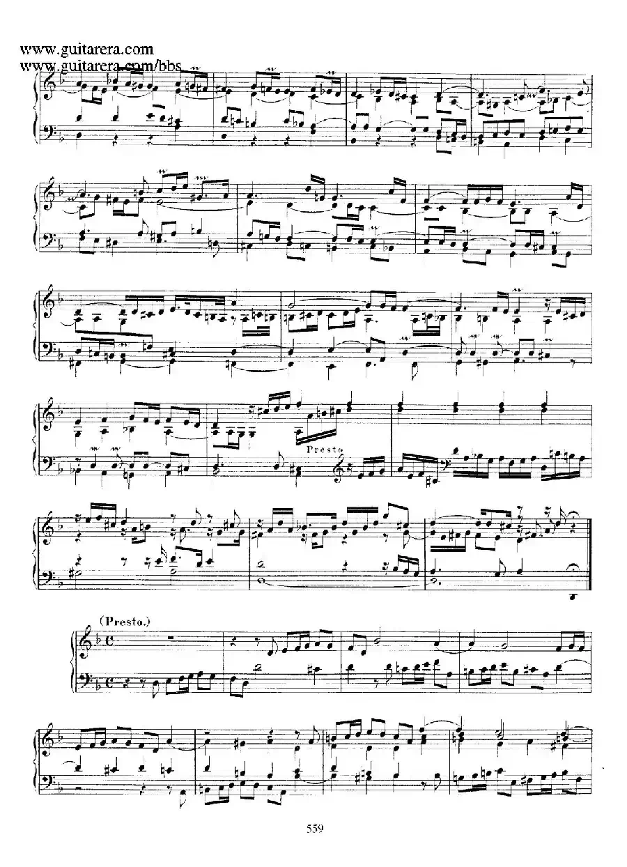 Toccata BWV 913（7首托卡塔·No.4.d小调）