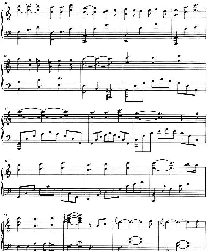 流行歌曲改编的钢琴曲：我的快乐