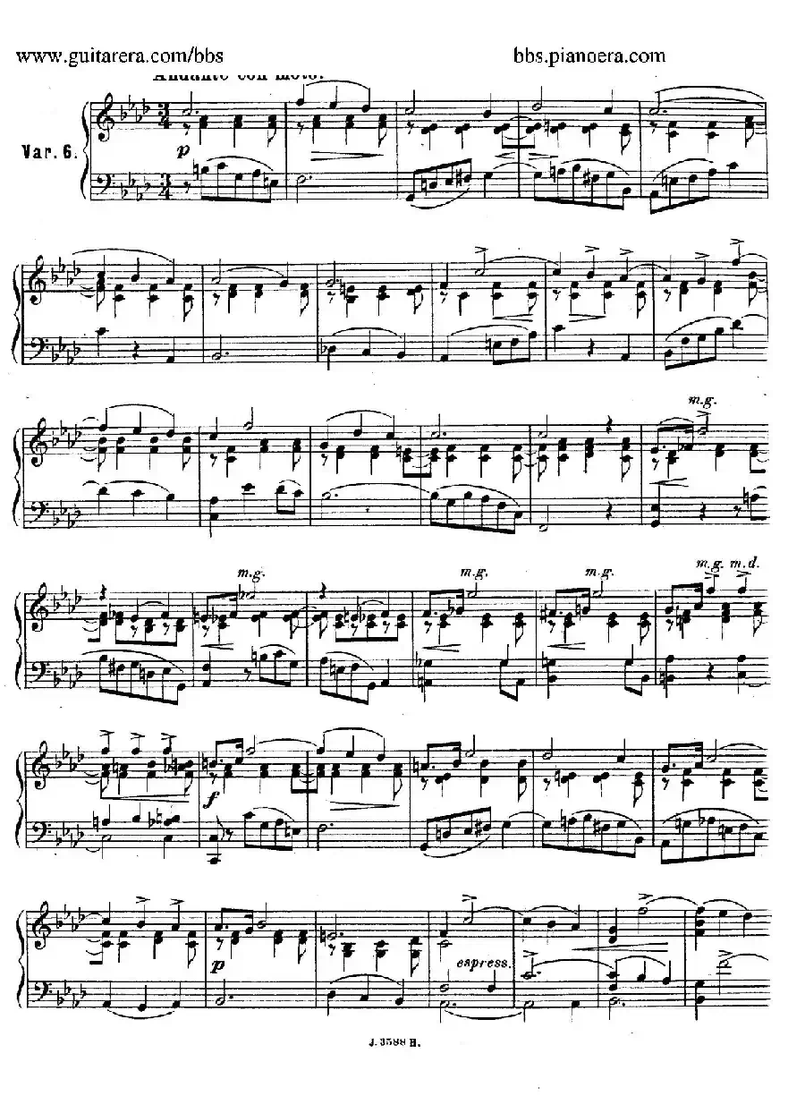 Theme with Variations and Fugue in F Major Op.14 （F大调主题变奏与赋格）