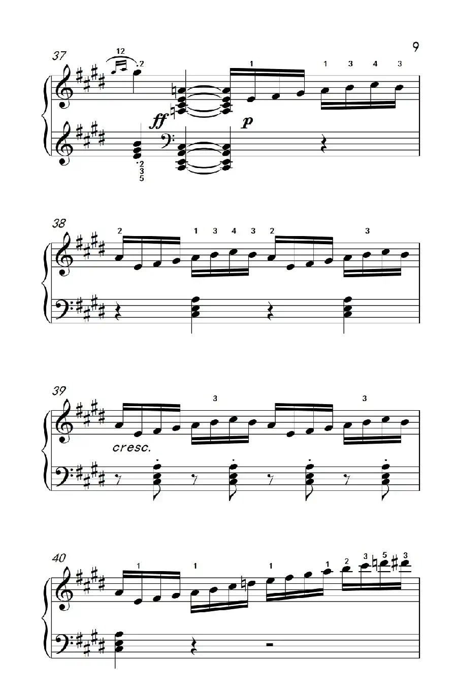 第十四号钢琴奏鸣曲（月光） 激动的急板