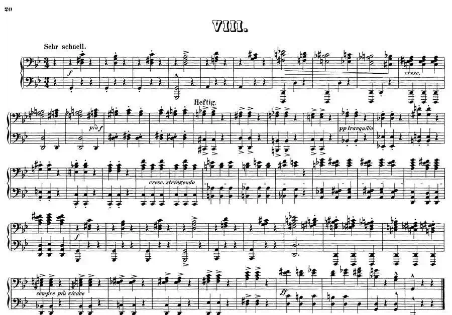 12 Waltzes Op.59 4 Hands（12首圆舞曲·四手联弹·Ⅷ）
