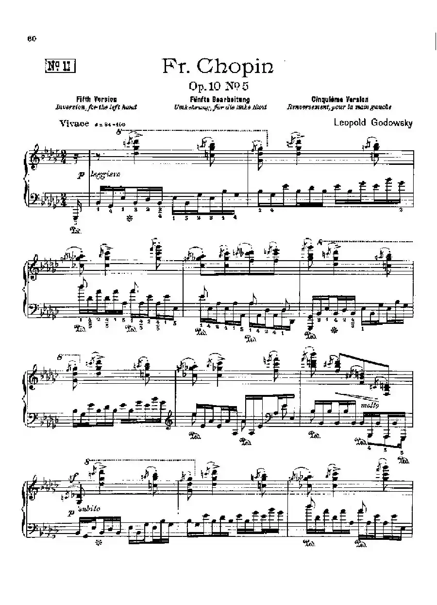 53首以肖邦练习曲为素材而作的练习曲（No.11）