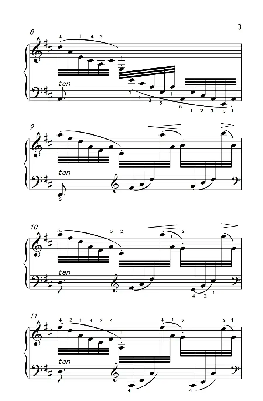 第六级 2.练习曲（中央音乐学院 钢琴（业余）考级教程 4-6级）