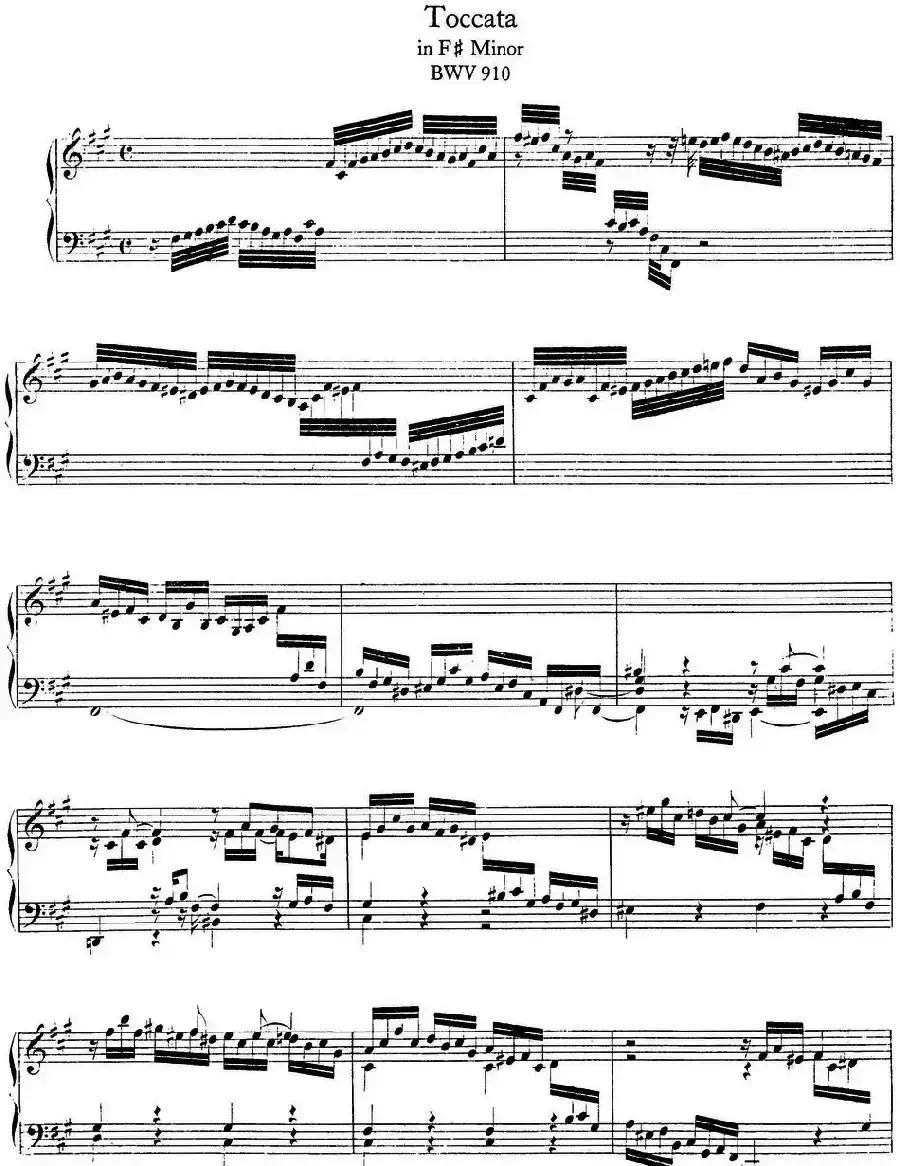 Toccata BWV 910（7首托卡塔·No.1 #F小调）