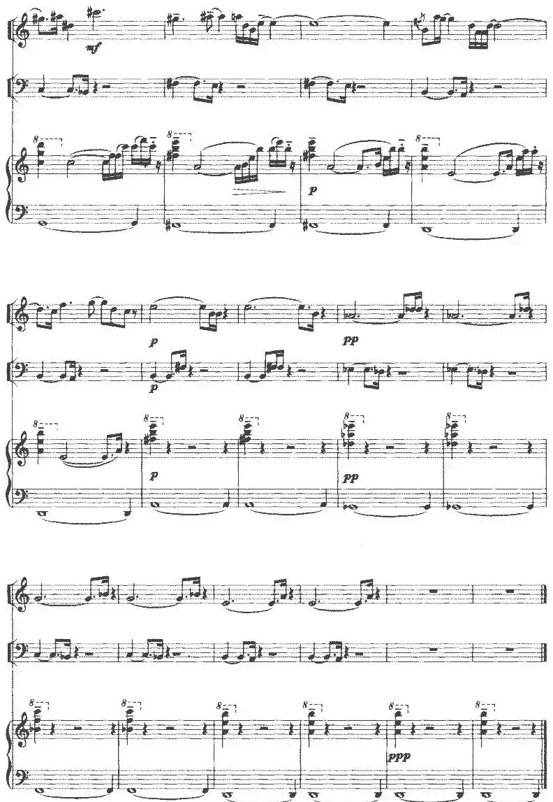 钢琴三重奏（陈铭志作曲版、小提琴+大提琴+钢琴）