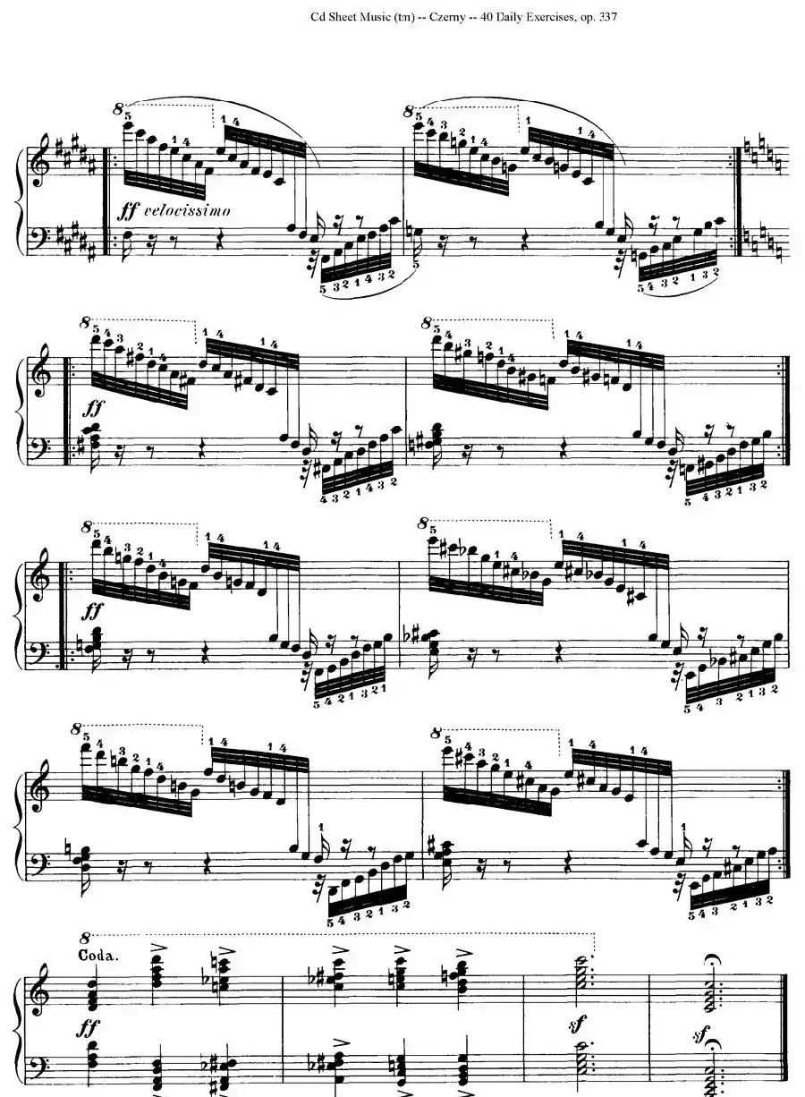 Czerny - 40 Daily Exerci Op.337（31—35）（40首日常训练曲）