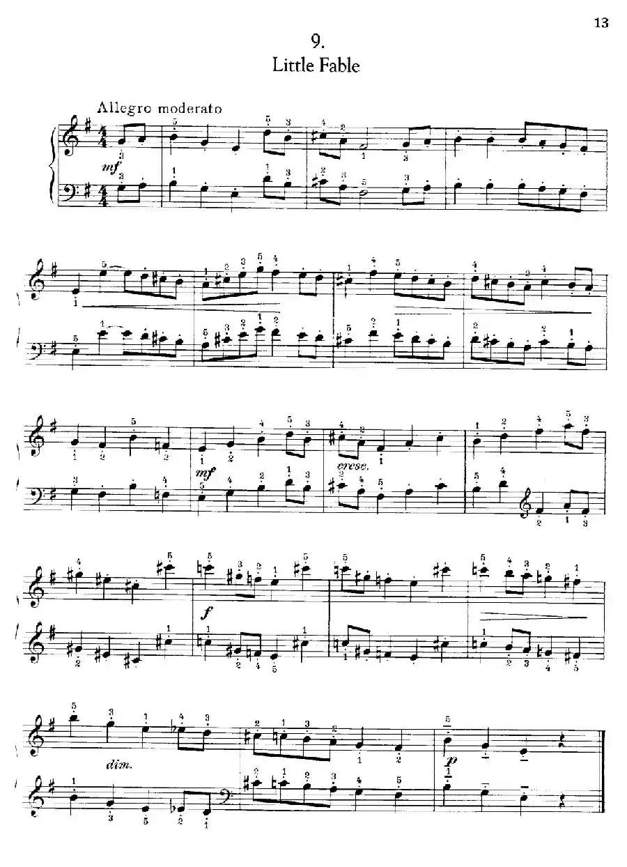 Thirty Pieces For Children Op.27（30首儿童钢琴曲 6—10）