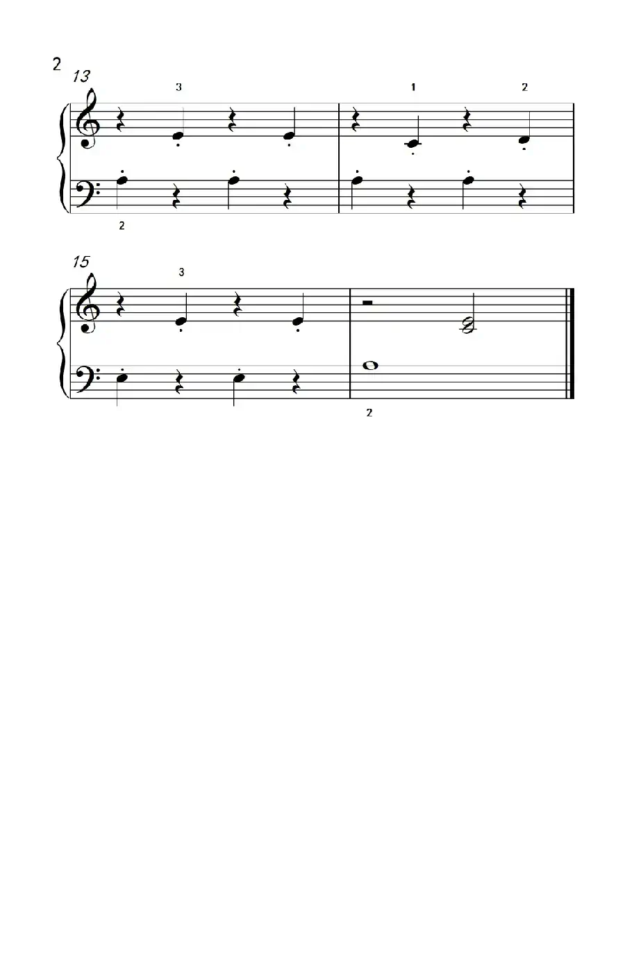 草原赞歌 四手联弹 2（约翰·汤普森 成人钢琴教程 第一册）