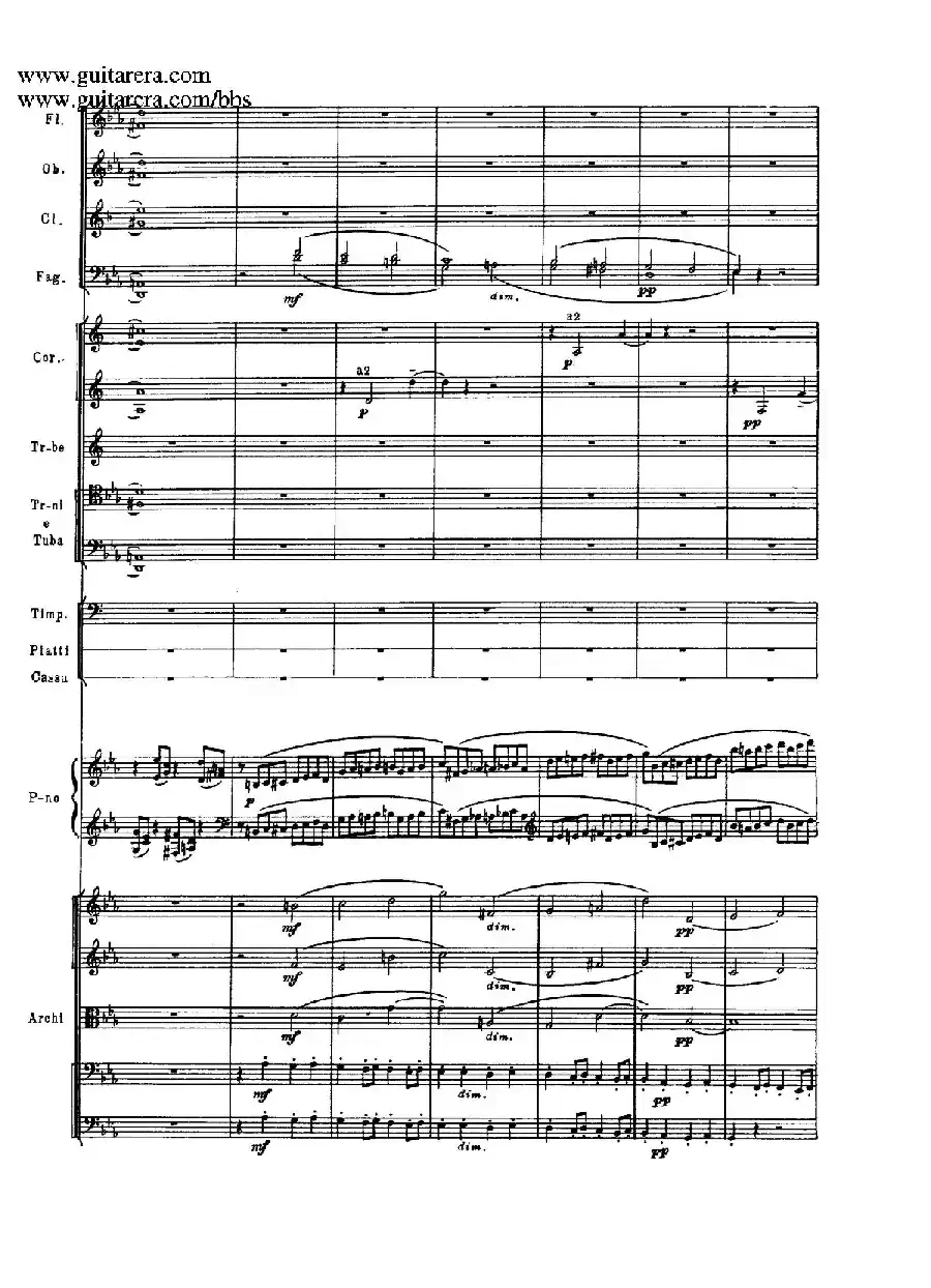 c小调第二钢琴协奏曲 Op.18（第三乐章总谱P13——24）