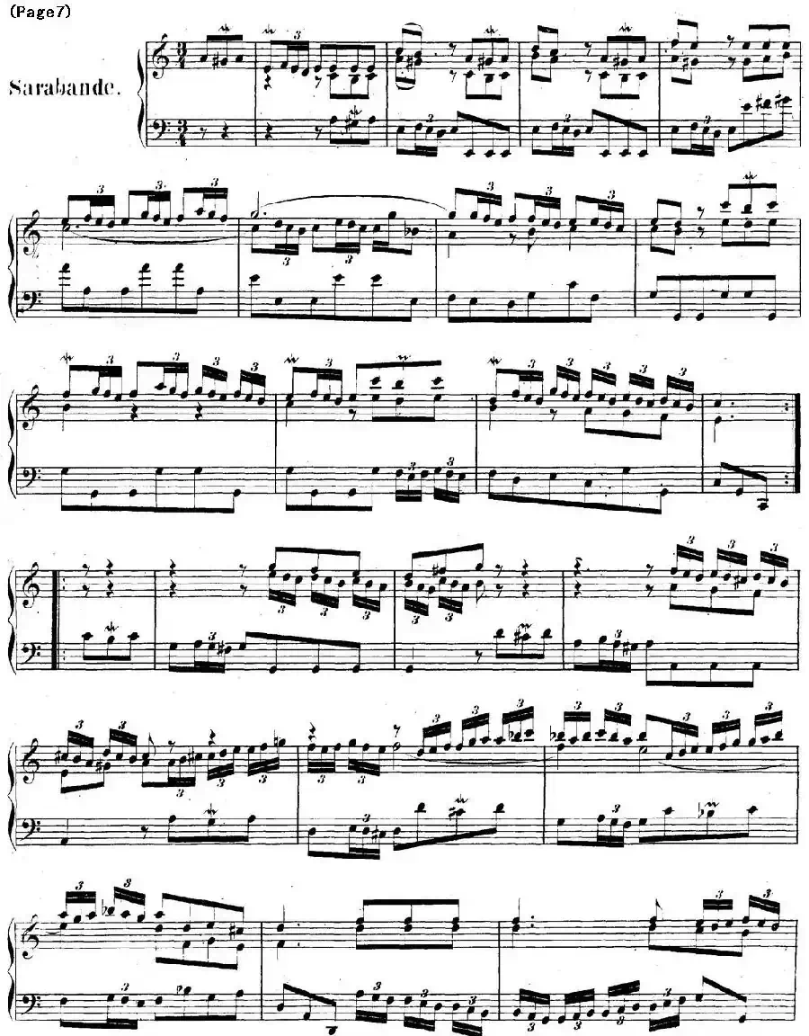 帕蒂塔6首德国组曲（No.3 a小调 巴赫 Partita a Minor BWV 827）