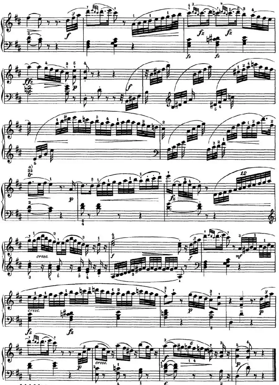 海顿 钢琴奏鸣曲 Hob XVI 42 in D major