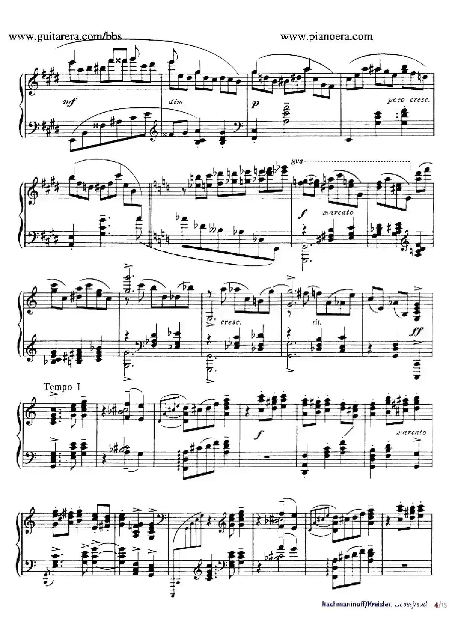 Liebesfreud（爱的喜悦）（钢琴独奏版）