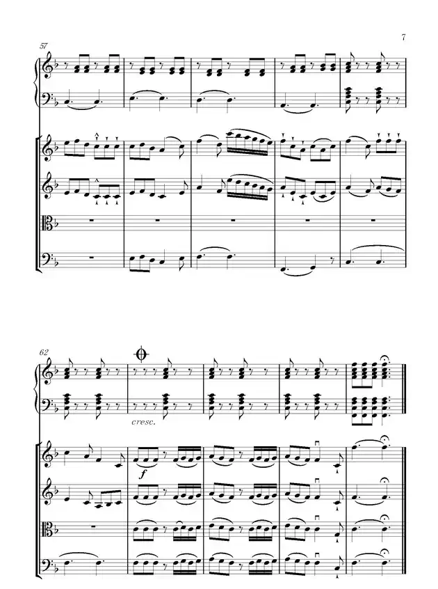 单二部弦乐四重奏