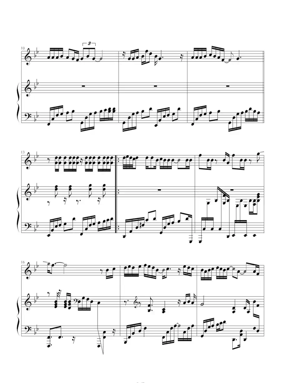 江南（林俊杰演唱版、钢琴伴奏谱）