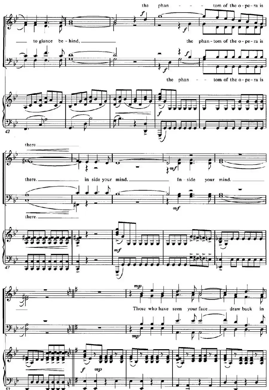 Choral Suite from The Phantom of the Opera（4 THE PHANTOM OF THE OPERA、四重奏）