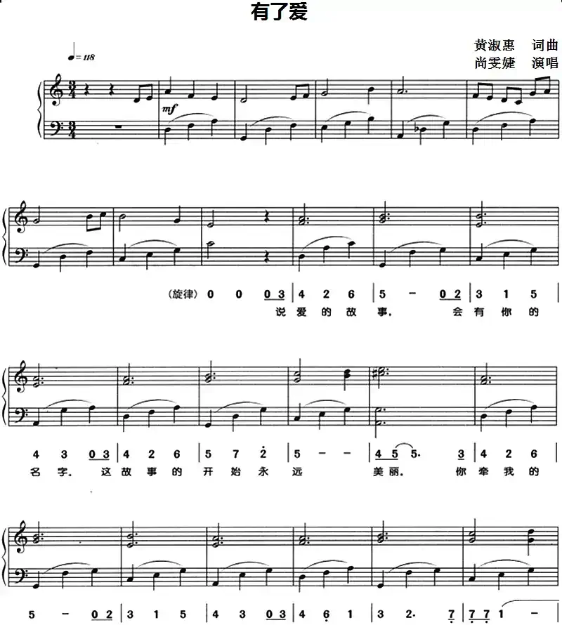 有了爱（钢琴弹唱）