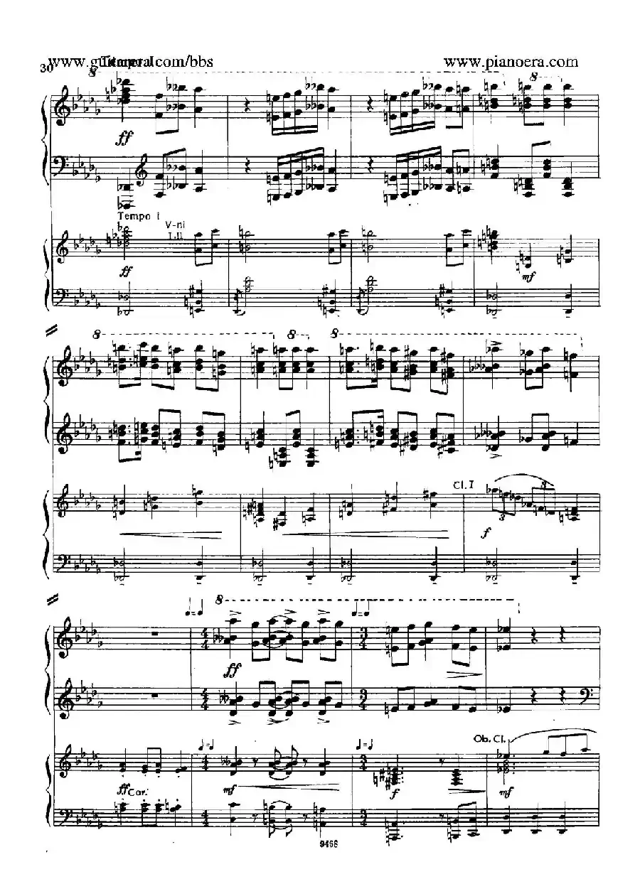 Piano Concerto in D-flat Major Op.37（降D大调钢琴协奏曲·Ⅰ·双钢琴）