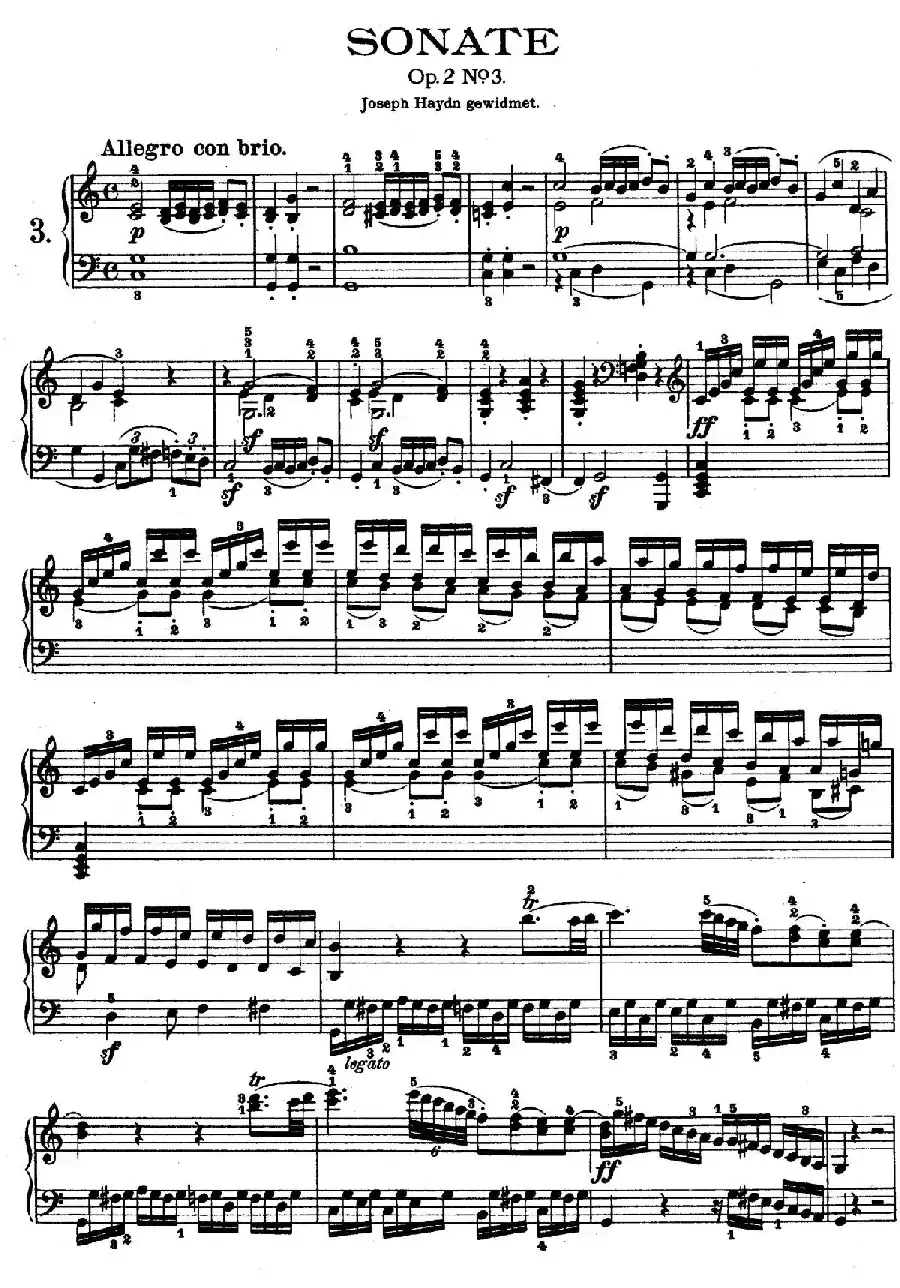 Piano Sonata in C Op.2 No.3（C大调第三钢琴奏鸣曲）