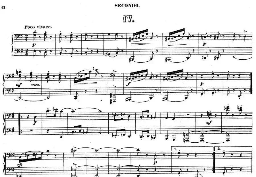 Zwolf Original-Compositionen fur Pianoforte zu 4 Handen Op.57（12首四手联弹小品·4）