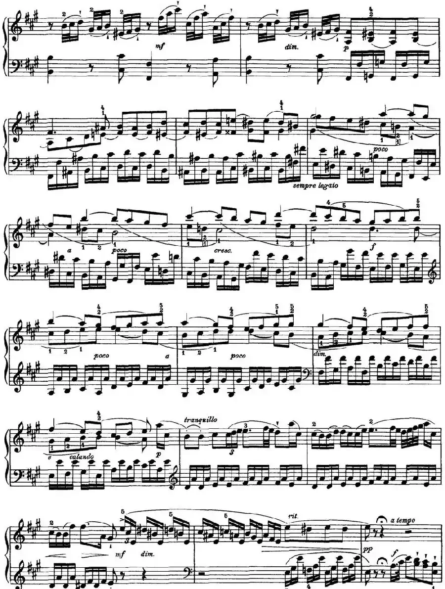 海顿 钢琴奏鸣曲 Hob XVI 26 in A major