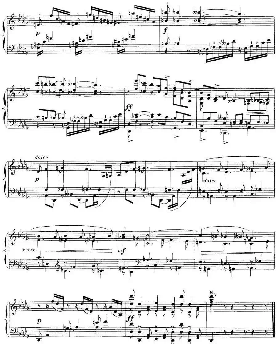福雷13首船歌：Barcarolle No·8 in D-flat, Op·96