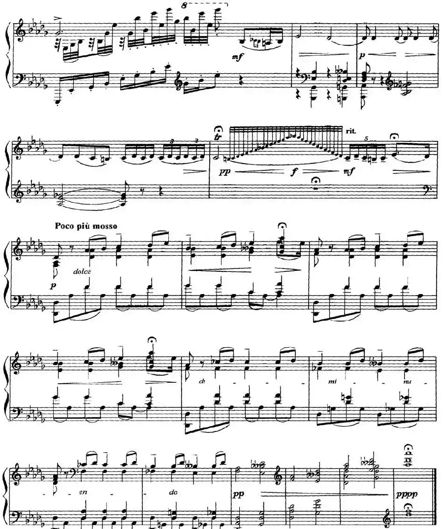 柴可夫斯基18首钢琴小品Op.72（14.Chant elegiaque）