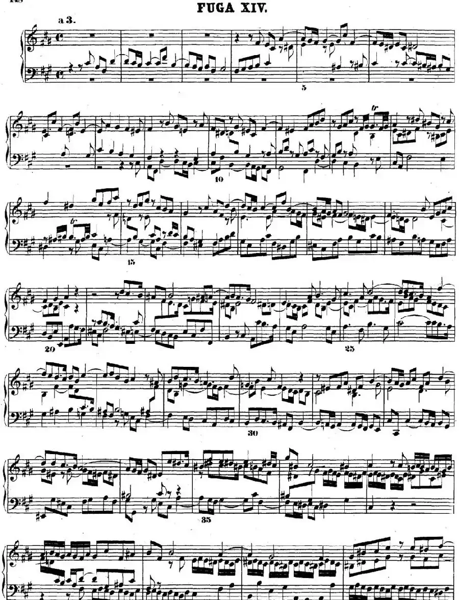 巴赫《平均律钢琴曲集·第二卷》之赋格曲(NO.14)