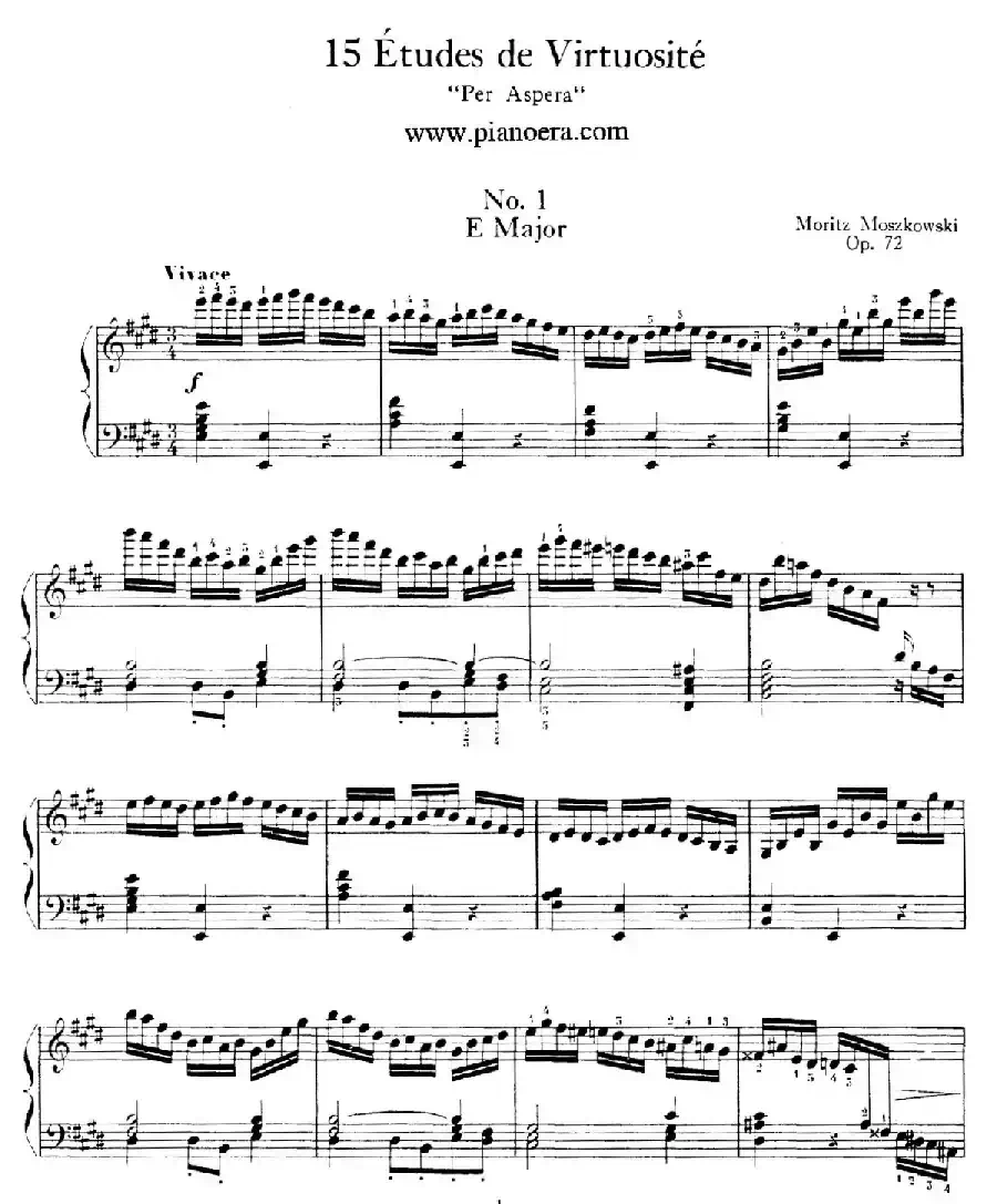 15 Etudes de Vortuosite Op.72（15首辉煌练习曲·1）