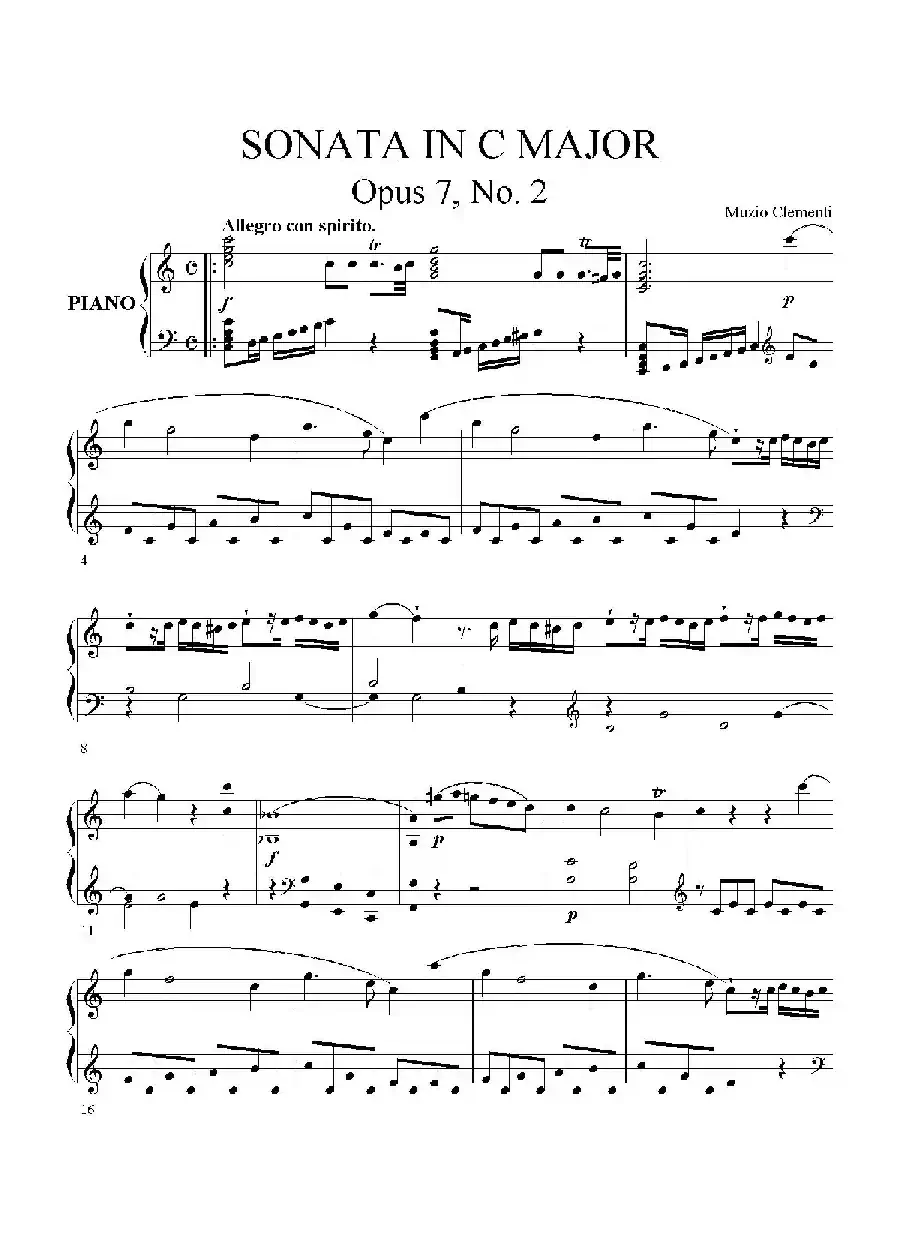 Sonata in C Major Op.7 No.2（C大调奏鸣曲）