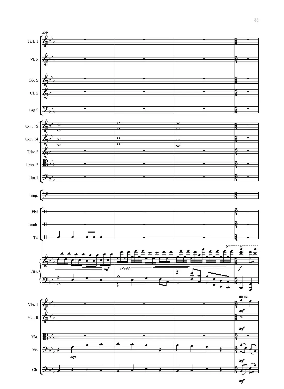 第二钢琴协奏曲(第一·二·三乐章)(管弦乐作品)