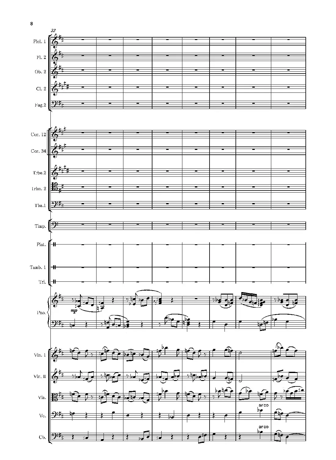 第二钢琴协奏曲(第一·二·三乐章)(管弦乐作品)