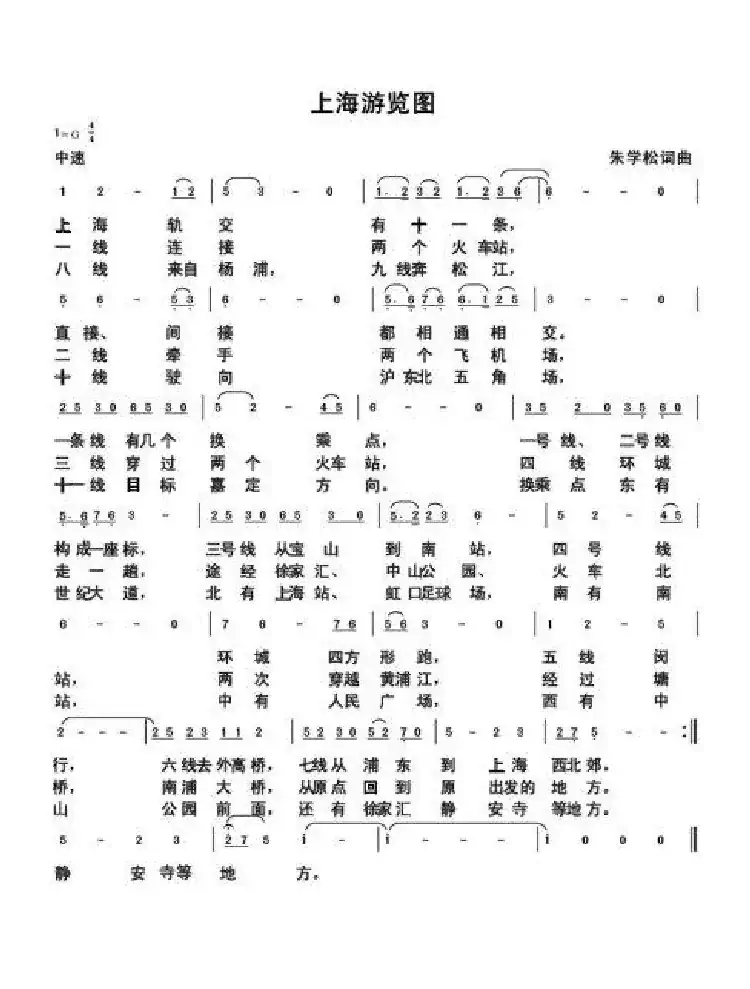 上海游览图（朱国鑫创作）