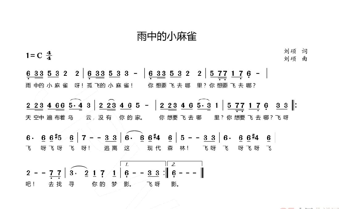雨中的小麻雀