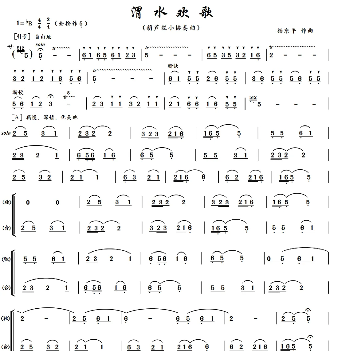 渭水欢歌（葫芦丝小协奏曲）