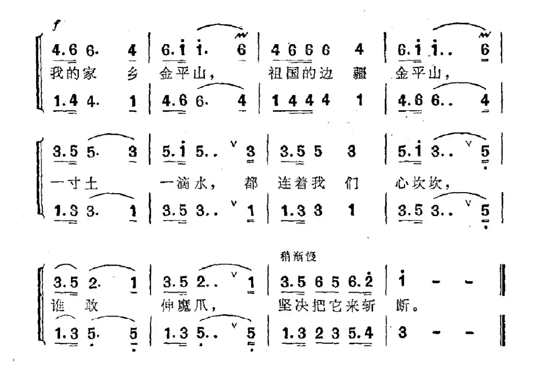 我的家乡金平山（女声二重唱）
