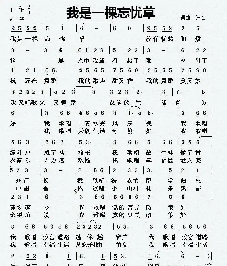 我是一棵忘忧草