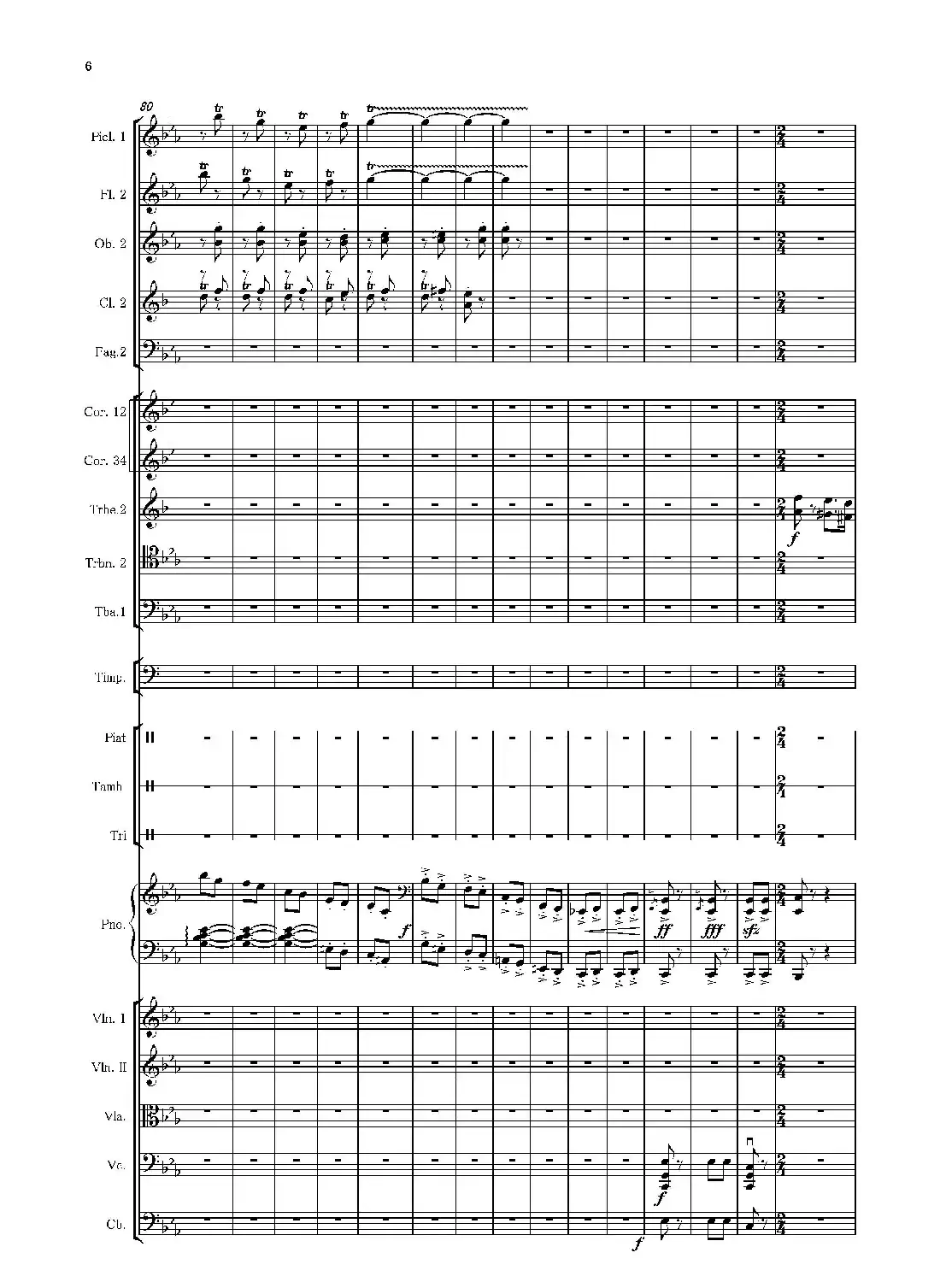 第二钢琴协奏曲(第一·二·三乐章)(管弦乐作品)