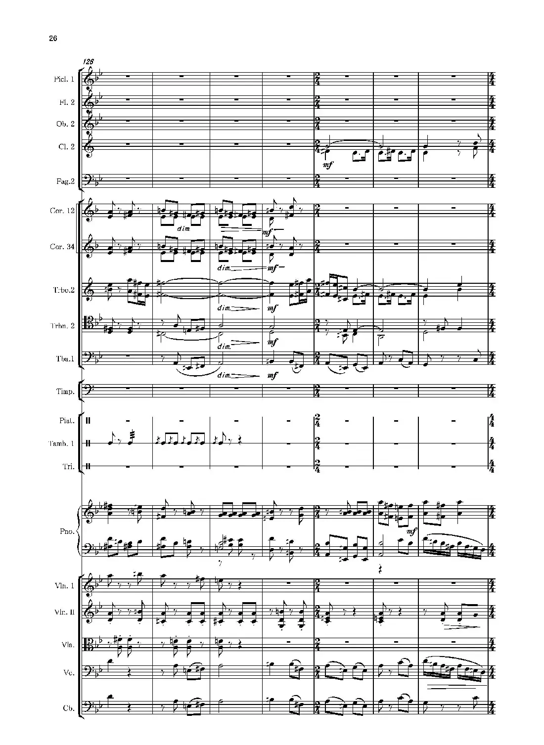 第二钢琴协奏曲(第一·二·三乐章)(管弦乐作品)