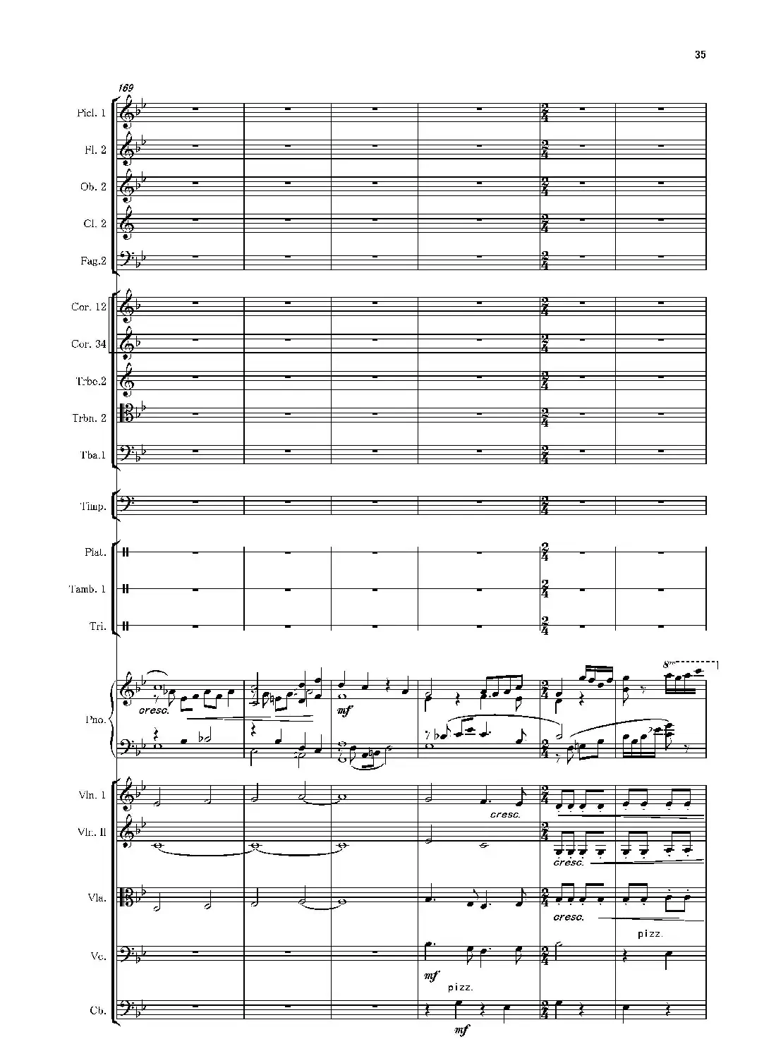 第二钢琴协奏曲(第一·二·三乐章)(管弦乐作品)