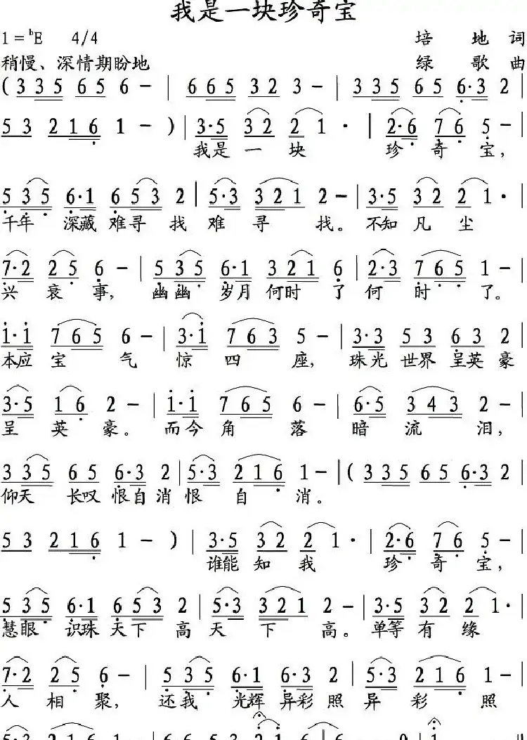 我是一块珍奇宝