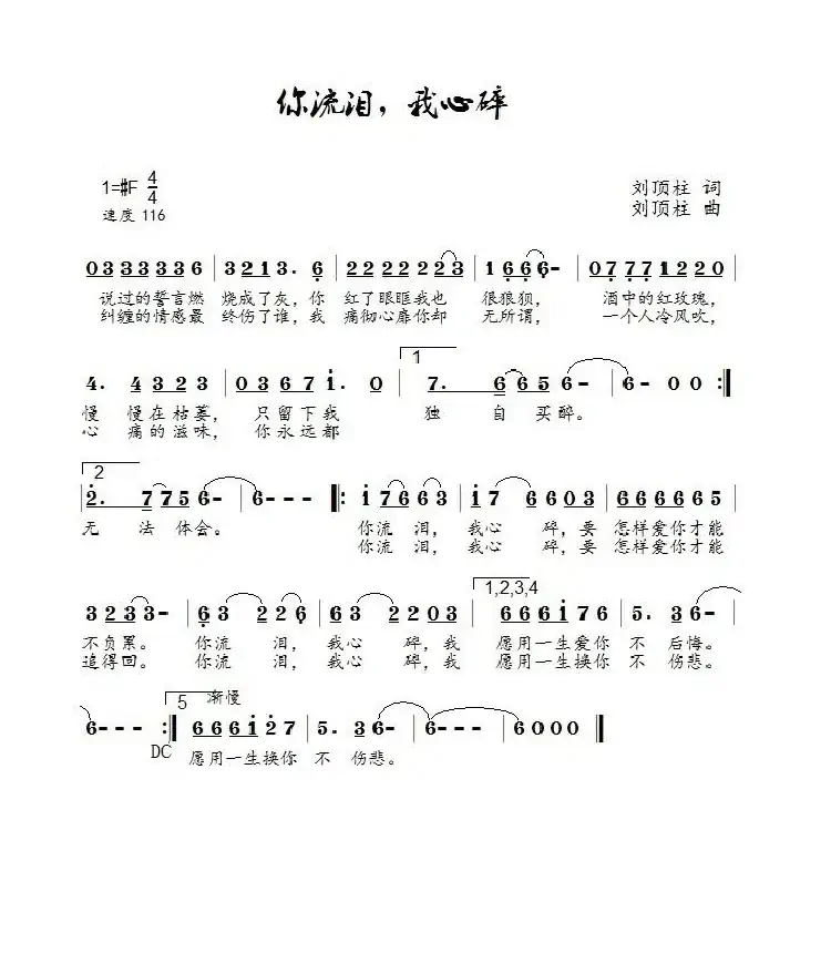 你流泪我心碎（王觉演唱）