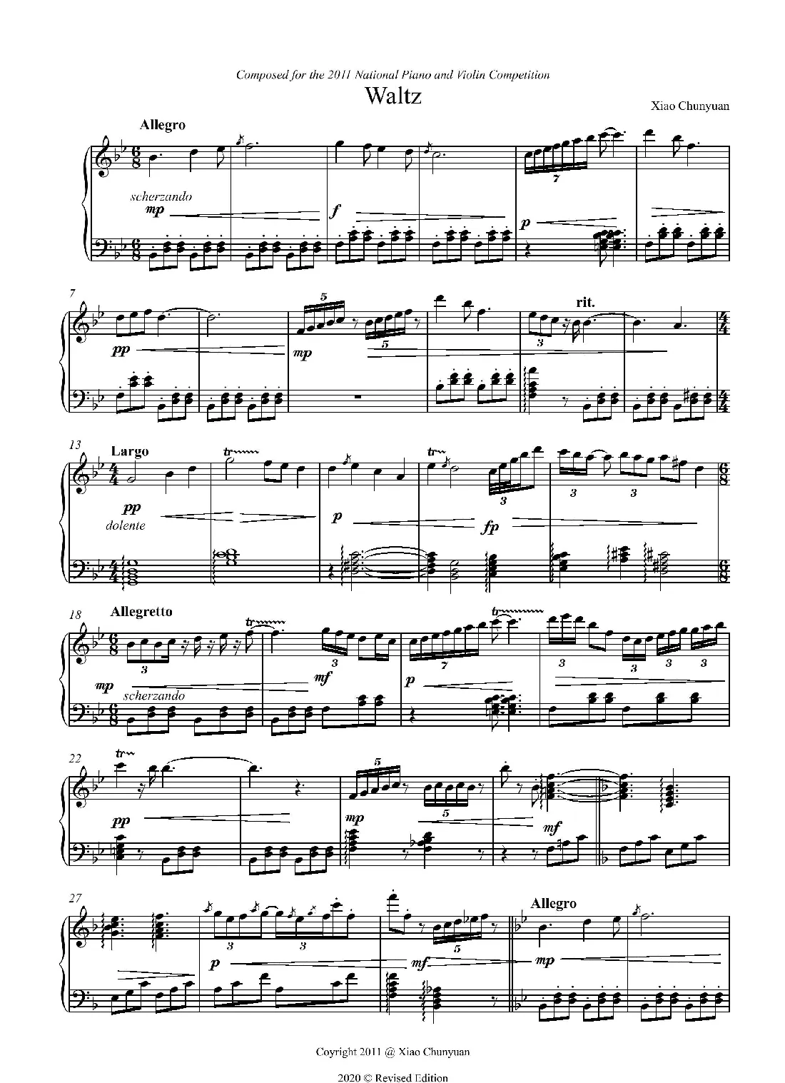 Waltz（钢琴独奏）