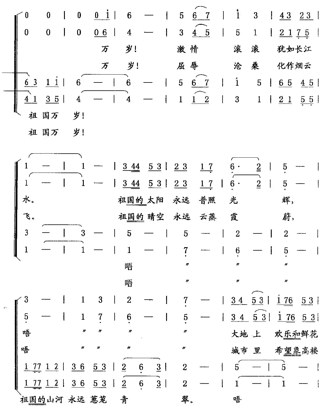 祖国万岁