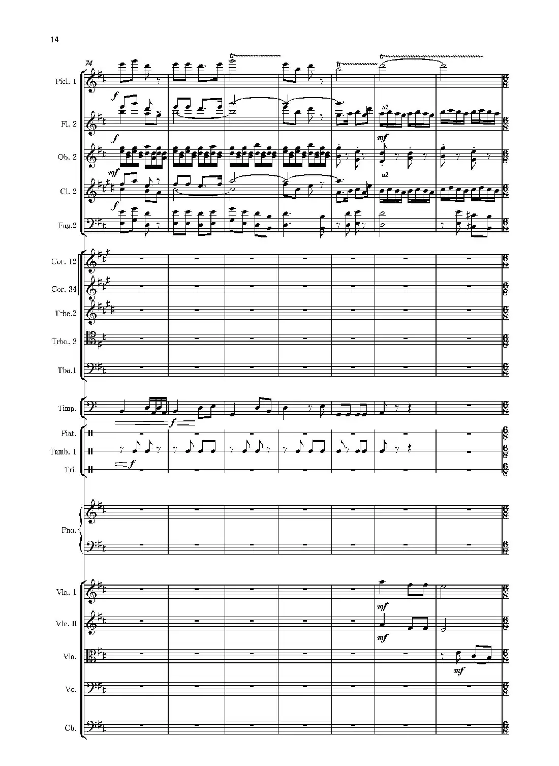 第二钢琴协奏曲(第一·二·三乐章)(管弦乐作品)