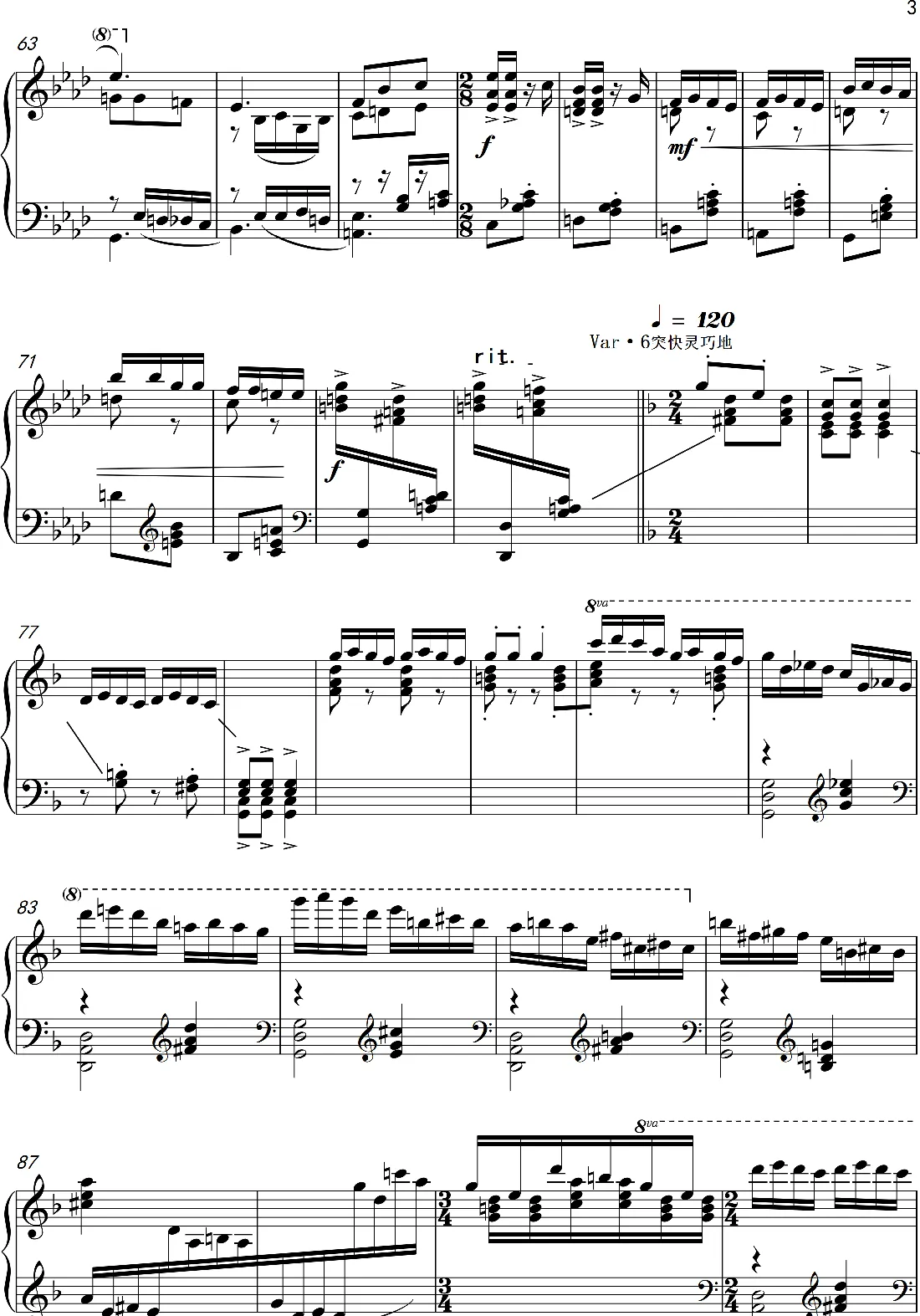 变奏曲“邀舞”Variations Lnvtation to dance（钢琴独奏Piano Solo）