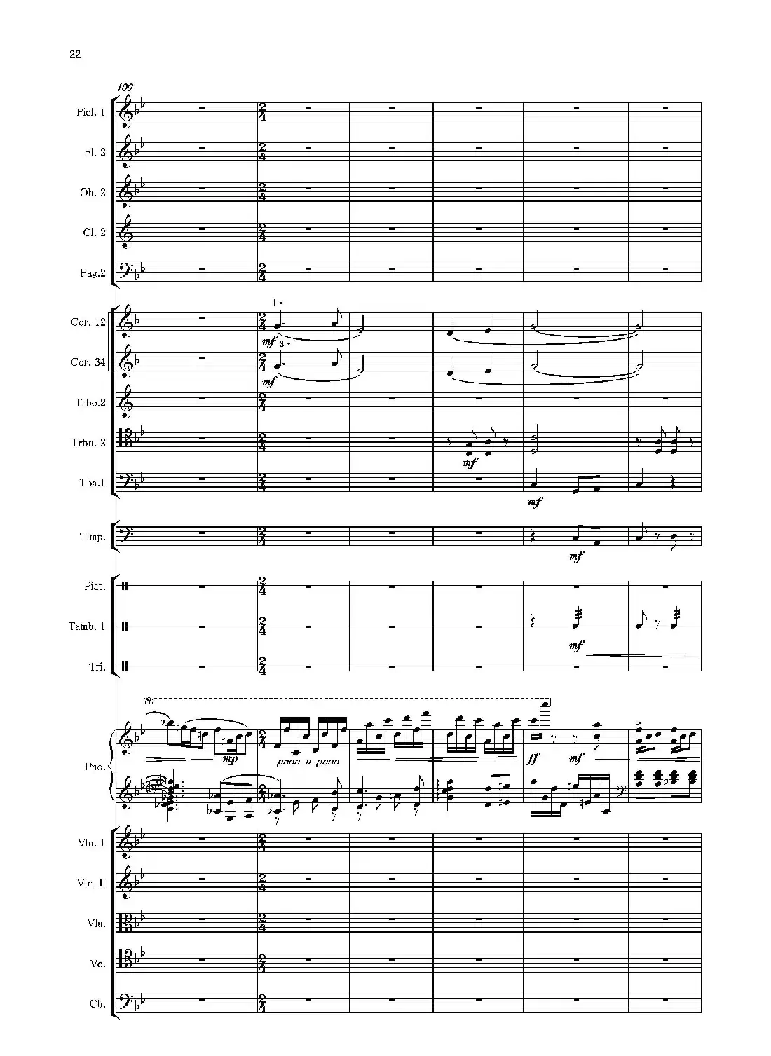 第二钢琴协奏曲(第一·二·三乐章)(管弦乐作品)