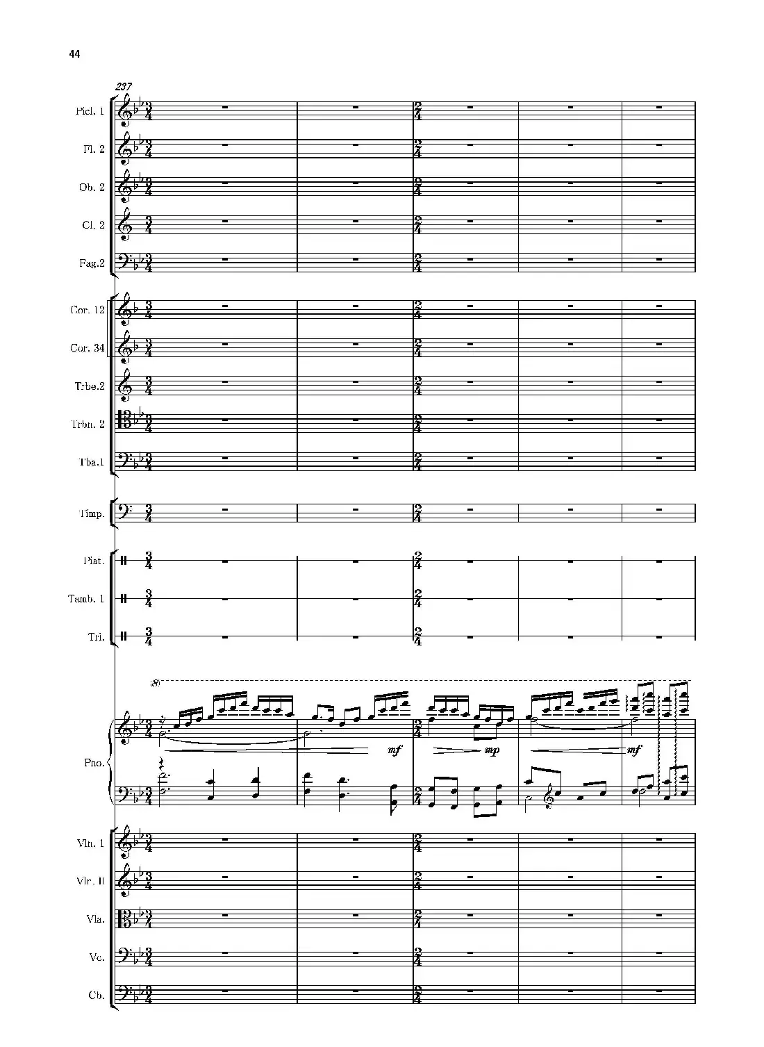 第二钢琴协奏曲(第一·二·三乐章)(管弦乐作品)