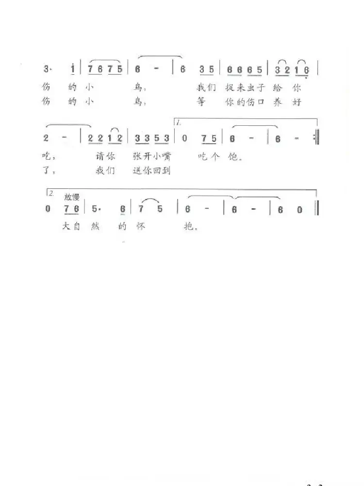 校园里飞来受伤的小鸟